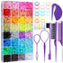 2000PCS Candy Macaron Soft Elastic Hair Ties (32-Color) + 11PCS Hair Styling Tools Set with Storage Case for Toddlers & Girls
