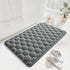 Light Grey 3D Honeycomb Textured High-Elastic Memory Foam Bathroom Mat (40 x 60 CM) - Ultra Absorbent Quick-Dry Thickened Door Mat