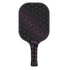 Black and Pink Fiberglass Pickleball Paddle - 220g Lightweight Racket with Breathable PU Comfort Grip and Oversized Sweet Spot for Outdoor Play