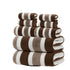8-Piece Brown Luxury Coral Fleece Towel & Bath Sheet Set - Ultra-Soft High-Density Absorbent Towels Complete Bundle