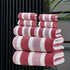 8-Piece Red Luxury Coral Fleece Towel & Bath Sheet Set - Ultra-Soft High-Density Absorbent Towels Complete Bundle