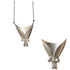 Handcrafted Elegant Bowknot Ikebana Necklace & Brooch Set - Elegant Minimalist Wearable Art, Creative Gift for Mother