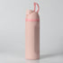 24oz Pink Large Thermal Water Bottle with Dual-Sipping Lid & Built-in Straw - Leak-Proof 304 Stainless Steel Outdoor Sports Flask