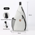 Grey Pickleball & Racket Sports Sling Bag with Expandable High-Capacity Storage - Waterproof Oxford Tennis & Badminton Gear Crossbody Backpack