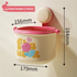 Cream Powder Cute Suction Cup Wall-Mounted Trash Bin with Bag Press Ring and Wide Opening - Multifunctional Organizer & Waste Basket for Office Living Room And Bedroom