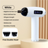 White Cordless Ionic Constant Heated Hair Dryer with LCD Display & 9 Wind Speeds - USB Rechargeable Hair Care Blow Dryer, Concentrator & Diffuser Included