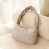 Light Grey Foldable Insulated Quilted Pet Shoulder Bag with Adjustable Peep Hole & Safety Buckle - Thickened Warm Travel Tote for Small Dogs & Cats Within 5.7KG