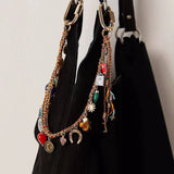#3544 Bohemian Vintage Metal Keychain Bag Charm - Handcrafted Lucky Ethnic Bag Styling Accessory & Mother's Day Gift
