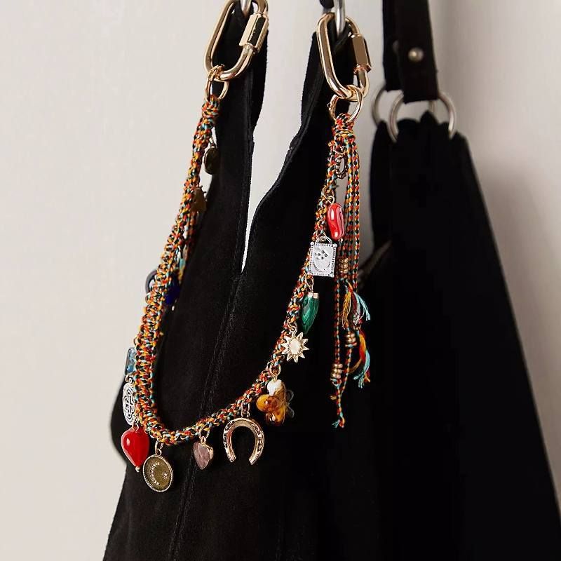 #3544 Bohemian Vintage Metal Keychain Bag Charm - Handcrafted Lucky Ethnic Bag Styling Accessory & Mother's Day Gift