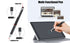 7-Piece Black Business A7 Pocket Notebook Set - Premium PU Leather Memo Pad, 5 Memo Replacement Refills & 2-in-1 Metal Stylus Pen