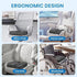 Grey Ergonomic Memory Foam U-Shaped Seat Cushion - Breathable Orthopedic Pressure Relief Pillow with ZIpper Cover & Handle (45 x 36 CM)