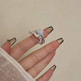 Vintage Camellia Handmade Enamel Wide Metal Ring A with Zirconia Accents - French Style Stackable Floral Band for Women