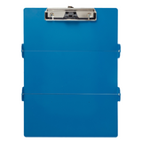 Blue Waterproof Aluminum Tri-Fold Nursing Clipboard with Pen Slot - Lightweight Pocket-Sized A4 Document Holder & 180° Flat Writing Pad