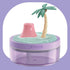 Coconut Tree Purple USB Portable Bionic Landscape Humidifier and Creative Potted Plant Air Diffuser - 7-Color Night Light & 2-Mode Mist Timer