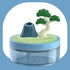 Pine Tree Blue USB Portable Bionic Landscape Humidifier and Creative Potted Plant Air Diffuser - 7-Color Night Light & 2-Mode Mist Timer