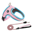 S Size Pink Waterproof Reflective Saddle-Style Dog Harness & 1.5M Leash Set - Breathable Anti-Choke Escape-Proof Step-In Walking Gear