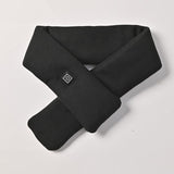 Black USB Powered Graphene Rapid Heated Scarf - 80 x 10 CM Washable Winter Thermal Wrap with 3-Level Temp for Cervical Support & Pain Relief
