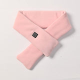 Pink USB Powered Graphene Rapid Heated Scarf - 80 x 10 CM Washable Winter Thermal Wrap with 3-Level Temp for Cervical Support & Pain Relief