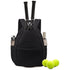 Black Large Tennis & Pickleball Quilted Backpack and Sports Travel Tote for Men and Women - Racket Compartment, 2 Side Pockets & Multi-Pocket Organization (32x17x44.5 CM)