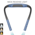 Dark Blue LED Rechargeable Ergonomic Neck Reading & Running Light - Timer, 3 Color & 5 Brightness - Eye-Caring Hands-Free Flexible Book Light