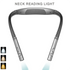 Silver and Grey LED Rechargeable Ergonomic Neck Reading & Running Light - Timer, 3 Color & 5 Brightness - Eye-Caring Hands-Free Flexible Book Light