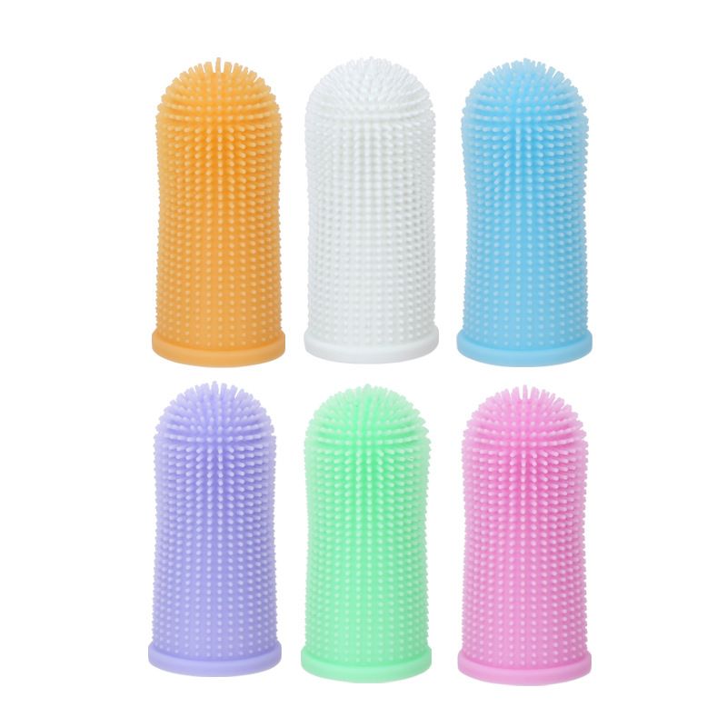 6 PCS Soft Silicone Pet Finger Toothbrush Set - 360° Gentle Dental Cleaning for Dogs / Cats' Plaque & Tartar Removal