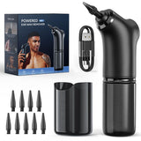 E30 Professional Electric Ear Irrigation and Ear Wax Removal Kit - Type-C Charging, 4 Pressure Levels, 200ML Tank & 10 Specialized Nozzles(9pcs 1-hole Nozzles & 1pcs 5-hole Nozzle)