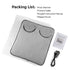 Grey Portable Versatile USB Electric Foot Warmer with 4 Temp Levels & 4 Auto-Shutoff Timer - Soft Fleece Washable Heating Mat