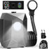 Portable Camping Shower Pump, 6000mAh Rechargable Outdoor Shower Set with 4-Mode Camping Light, 3 Spray Modes & Digital Display, IPX8 Waterproof Pump for Hiking, Travel, Car, Pet