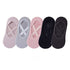5-Pair Premium Non-Slip Yoga & Pilates Socks with Elastic Cross-Straps - Breathable Cotton Ballet-Style High Grip Socks (5-Colors)