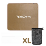 70 x 62 CM XL Size Fireproof Outdoor Mat with Storage Bag - Silicone Coated Heat Resistant, Fire Pit Protector & BBQ Table Heat Shield