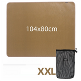 104 x 80 CM XXL Size Fireproof Outdoor Mat with Storage Bag - Silicone Coated Heat Resistant, Fire Pit Protector & BBQ Table Heat Shield