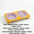 Purple Ceramic Floral Cat Slow Feeder(190ML) & Water Bowl(320ML) Set - Dishwasher Safe Pet Dual Dining Kit with Neck-Friendly Elevated Stand
