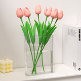 Minimalist Clear Acrylic Book Vase - Space Saving Desktop Ornament & Bookish Gift- Durable Unbreakable Hydroponic Vessel for Home and Office Decor