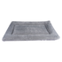 Grey S size Plush Flannel Pet Bed with Removable Sponge - Waterproof, Extra Wide & Thickened, Soft Four Seasons Pet Sleeping Mat for Dogs and Cats