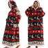 Christmas Plaid Style Oversized Hooded Blanket for Adults - Ultra Soft & Warm Wearable Fleece Throw with Giant Pocket, Perfect for Winter, Christmas & Valentine&