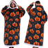 Grey Pumpkin Style Oversized Hooded Blanket for Adults - Ultra Soft & Warm Wearable Fleece Throw with Giant Pocket, Perfect for Winter, Christmas & Valentine&