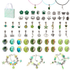 67-Piece Green Craft Set (Includes Beads, Charms, and Storage Case) -Kids&
