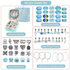 66-Piece Blue Gift Bag Craft Set (Includes Beads, Charms, and Storage Case) -Kids&
