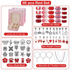 66-Piece Red Gift Bag Craft Set (Includes Beads, Charms, and Storage Case) -Kids&