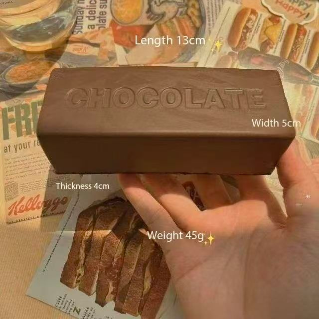 Chocolate milk bar squishy toy with wet soft texture