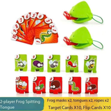 2 Player  Frog Tongue Game Lizard Mask Card Battle Family Board Game Parent-Child Interactive Party Game Silicone Material 4+ Years Educational Toy Memory Challenge 