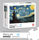 1000 piece  Jigsaw Puzzle for Adults - Landscape Cityscape Art, Premium Quality Paper Cardboard, 70x50cm Finished Size, Stress Relief Brain Game Gift for Ages 14+ 【starry sky】