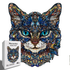 L Style Blue-Eyed Cat Wooden Jigsaw Puzzle -Irregular Animal Shaped Puzzle, Laser Cut 3D Craft, Stress Relief Brain Game Gift for Adults 14+