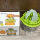 4-in-1 Manual Citrus Juicer with Grater and Egg Separator -Free Multi-Function Hand Press Lemon Orange Squeezer - Kitchen Gadget for Fresh Juice, Zest, and Cooking Prep