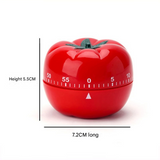 Big Size Tomato-shaped alarm Kitchen Timer - 60 Minute Mechanical Countdown Timer with Loud Alarm, Cute Vegetable Design, No Battery Required - Perfect for Cooking, Baking & Time Management 