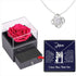 silvery white Necklace  Rose Box Set Eternal Star Three-Leaf Clover Necklace - Mother&