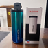  Gradient Blue Stainless Steel Coffee Mug 500ml Vacuum Insulated Travel Cup 8 Hours Heat Retention Leak-Proof Lid 304 Food-Grade Steel Portable Office Car Tumbler Reusable Gift Cup