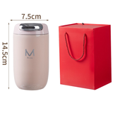 Pink Gift Box Set Premium 316 Stainless Steel Coffee Tumbler - 350ml Vacuum Insulated Travel Mug with Sip Lid, Leak-Proof Egg Shape Design, Hot & Cold Beverage Cup for Office Commute Outdoor Gift