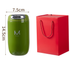 Green Gift Box Set Premium 316 Stainless Steel Coffee Tumbler - 350ml Vacuum Insulated Travel Mug with Sip Lid, Leak-Proof Egg Shape Design, Hot & Cold Beverage Cup for Office Commute Outdoor Gift